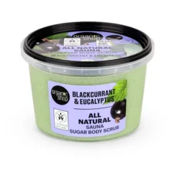 All Natural Sauna sugar body scrub Blackcurrant & Eucalyptus 250ml