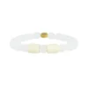 Armband bergkristall 2 naturpärlor S/M