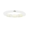 Armband bergkristall 3 naturpärlor S/M