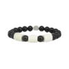 Armband Black Onyx med 3 Naturpärlor L/XL