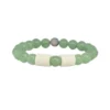 Armband grön aventurin 2 naturpärlor L/XL