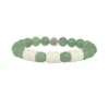 Armband grön aventurin 3 naturpärlor L/XL