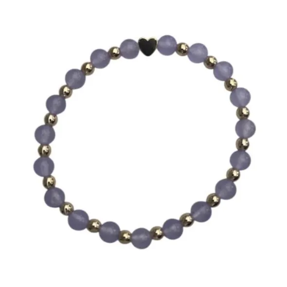 Armband Lila Kalcedon 6mm