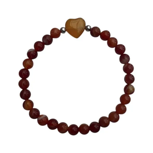 Armband Röd Onyx 6mm
