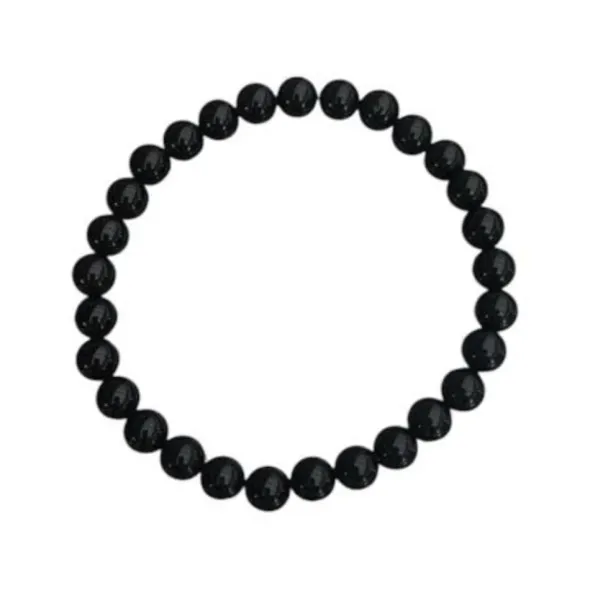 Armband Svart Obsidian 6mm