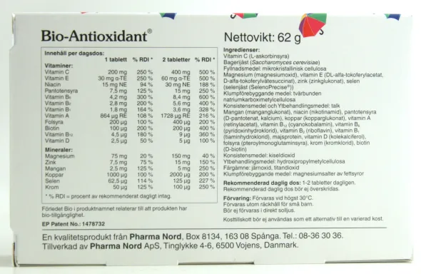 Bio-antioxidant 60 tabletter