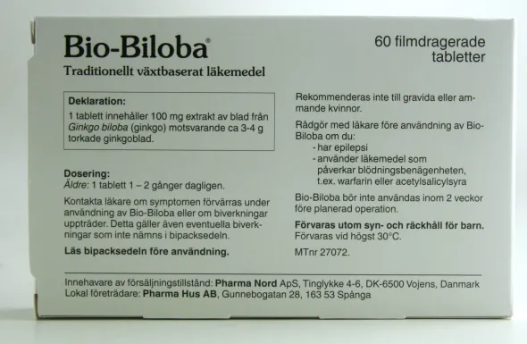 Bio-biloba 60 tabletter
