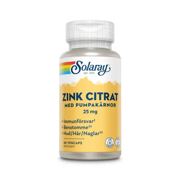 BioCitrate Zinc 25mg 60 kapslar