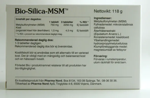 Bio-silica-msm 120 tabletter