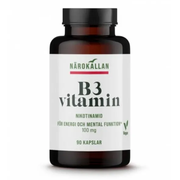 B3 Nikotinamid 100mg 90 kapslar