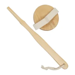 Borste i trä med massageknoppar