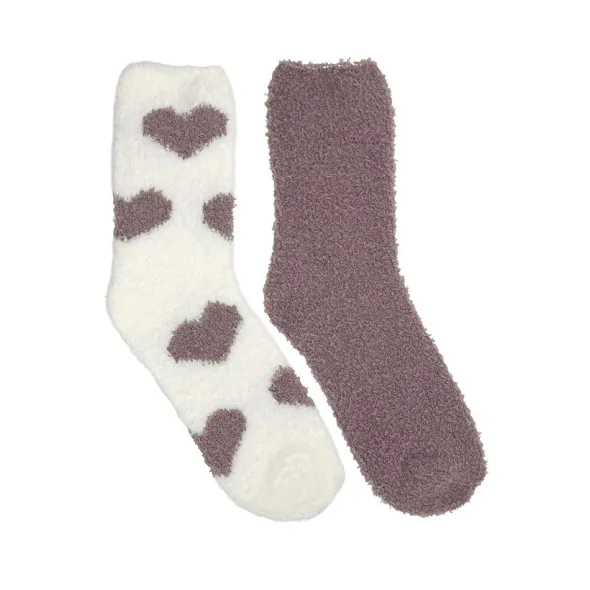 Chenillestrumpa Mauve 36/40 2-pack