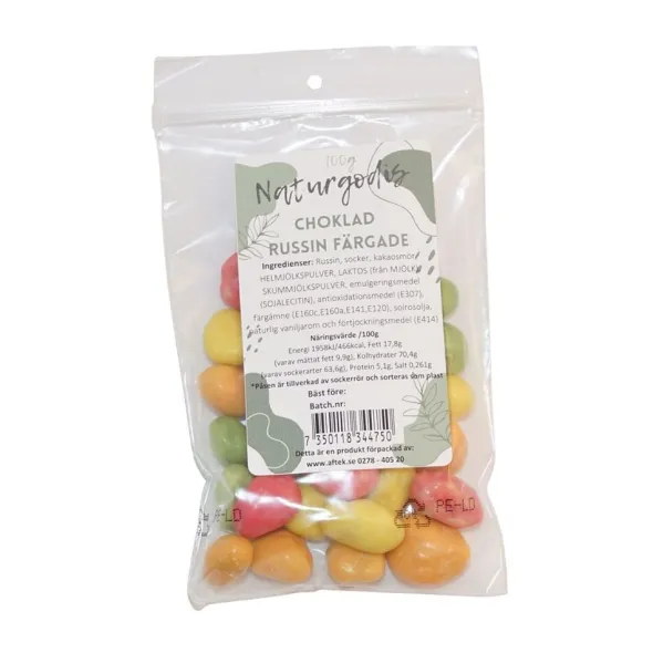 Choklad Russin Färgade 100g