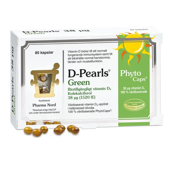 D-Pearls Green 38 µg 80 kapslar