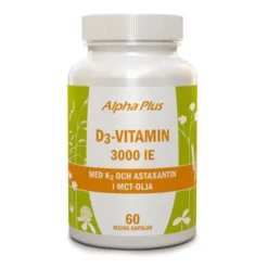 D3-vitamin 3000 IE + K2 180 kapslar