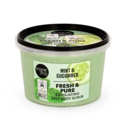 Exfoliating salt body scrub Mint & Cucumber 250ml