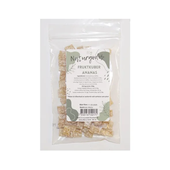 Fruktkuber Ananassmak 80g
