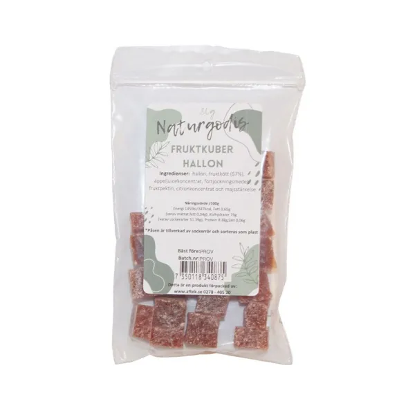 Fruktkuber Hallonsmak 80g