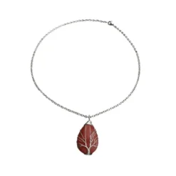 Halsband Livets Träd Röd Onyx