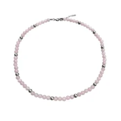 Halsband Rosenkvarts 6mm