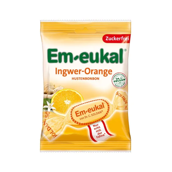 Ingefära-Apelsin Halstabletter 75g sockerfri