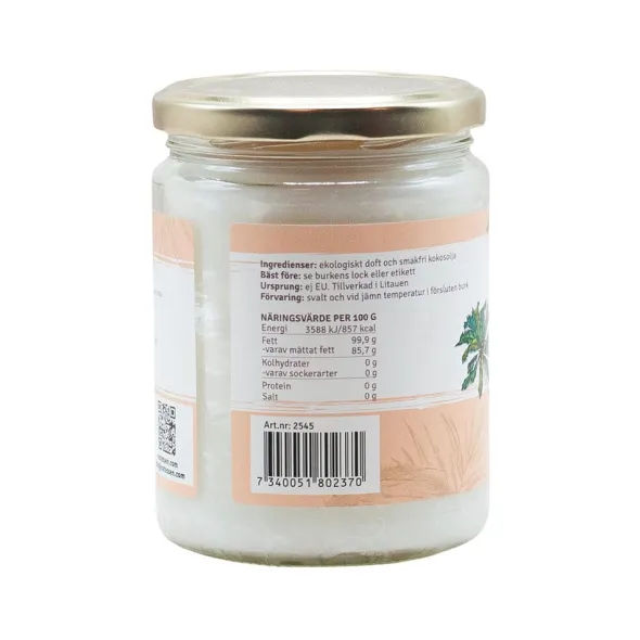 Kokosolja Smak & Doftfri 500ml