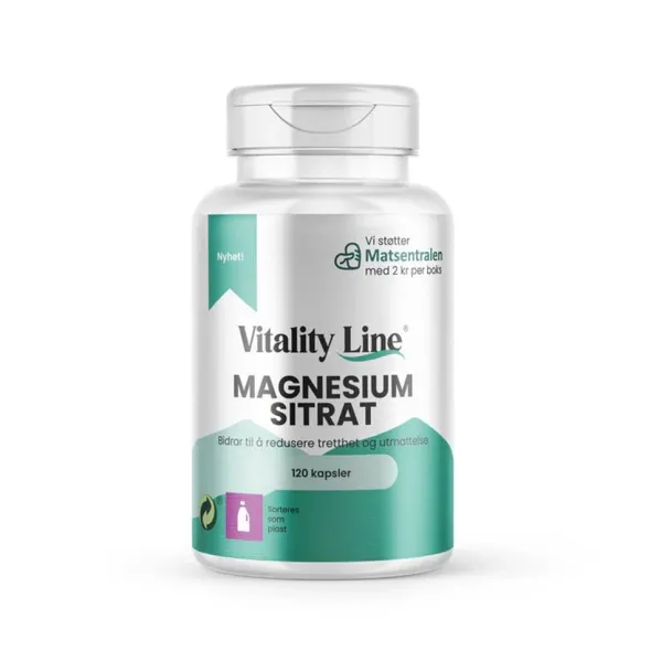 Magnesium Citrat 120 kapslar