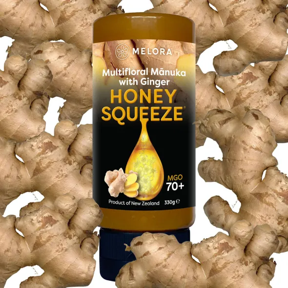 Manuka Honung 70+ MGO Ginger Squeeze 330g