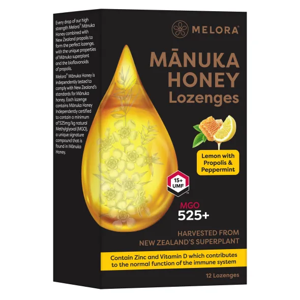 Manuka & Propolis Lozenges Lemon&Peppermint 12st
