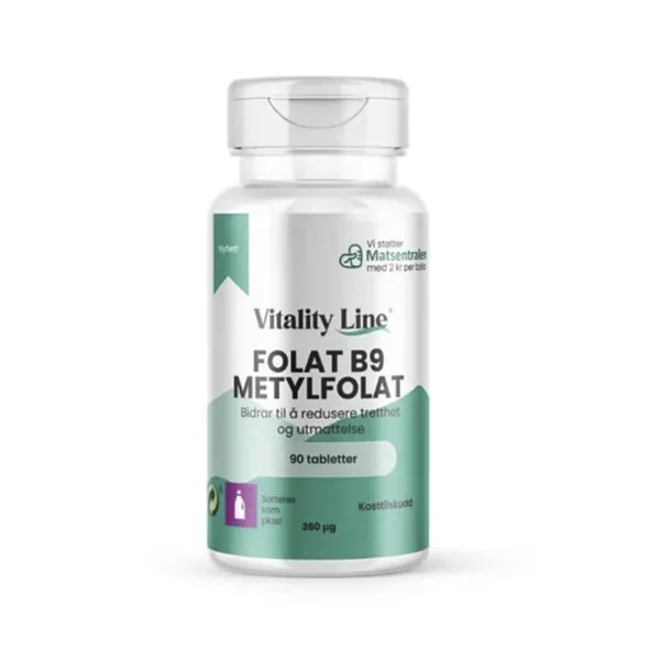 Metylfolat 400µg 90 tabletter
