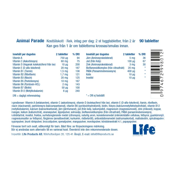 Multivitamin Barn 90 tuggtabletter