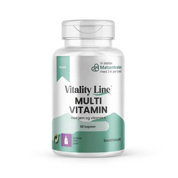 Multivitamin med järn 90 kapslar