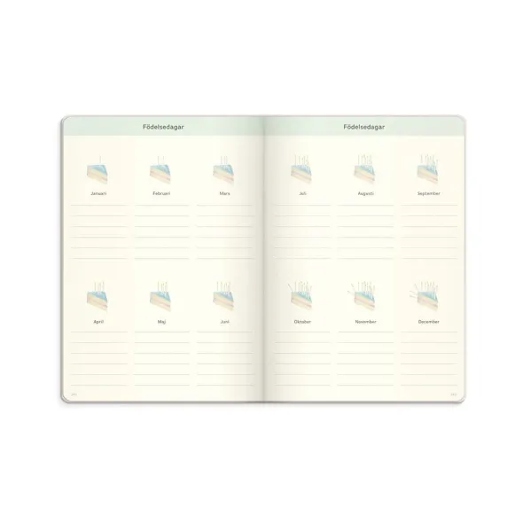 Odaterad kalender beige