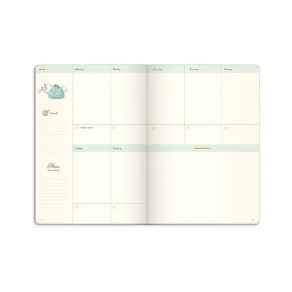 Odaterad kalender beige
