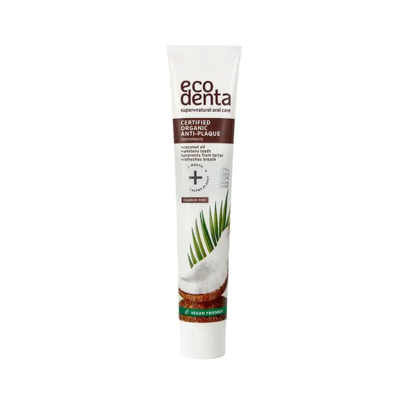 Organic Anti-Plaque Toothpaste With Coconut Oil 75ml