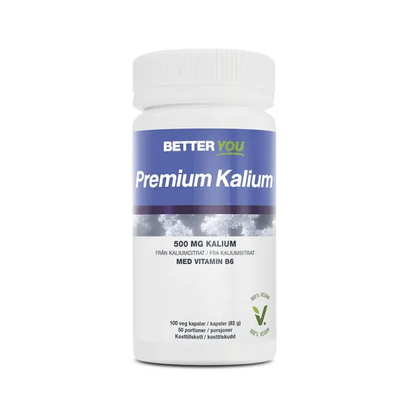 Premium Kalium 500mg 100 kapslar