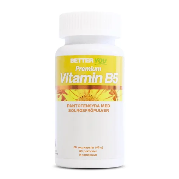 Premium Vitamin B5 60 kapslar