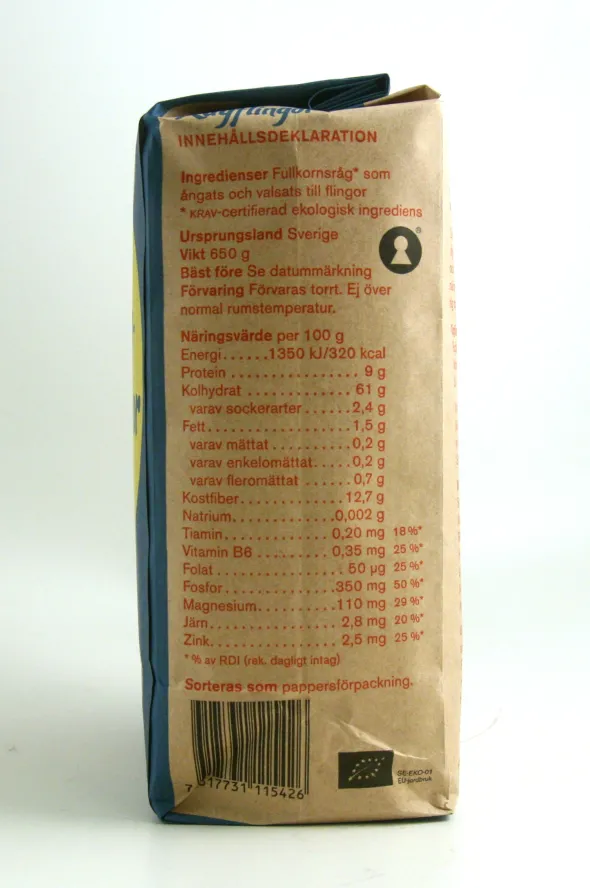 Rågflingor 650g