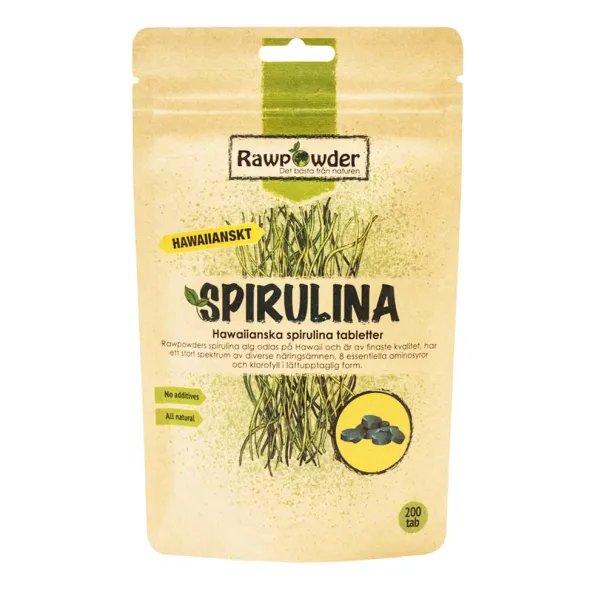 Spirulina Hawaii 200 tabletter