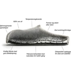 Ulle Mohair Ulltofflor Dark Grey 48