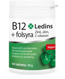 Vitamin B12 med folsyra 60 tabletter