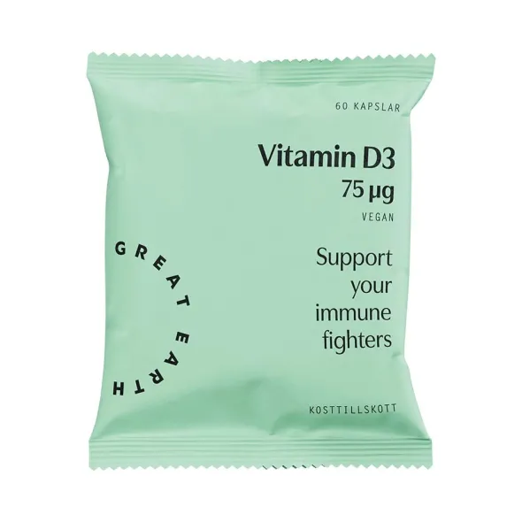 Vitamin D3 75 μg 60 kapslar refill