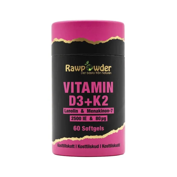 Vitamin D3 2500 IE + K2 80μg 60 Softgels