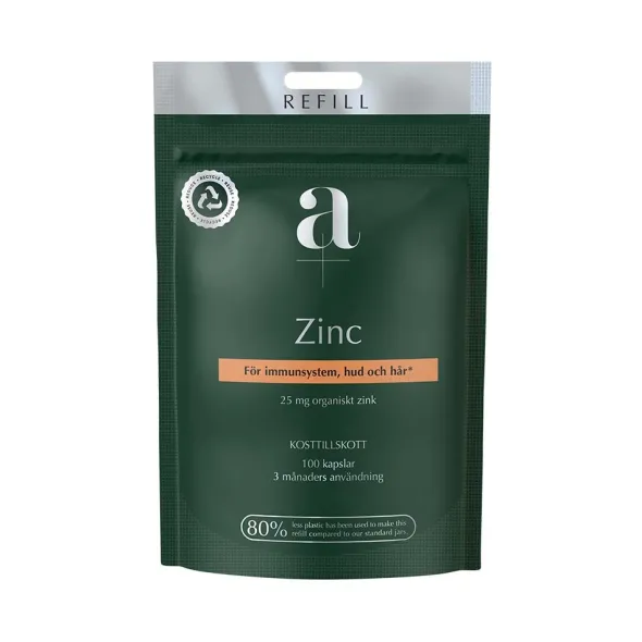Zinc 100 kapslar Refill